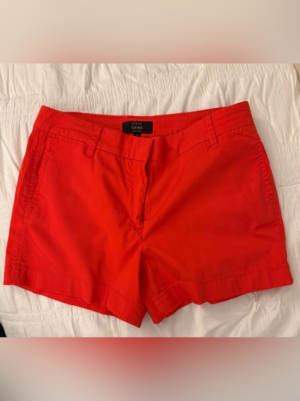 J. Crew Bright Orange Chino Bermuda Shorts Size 8